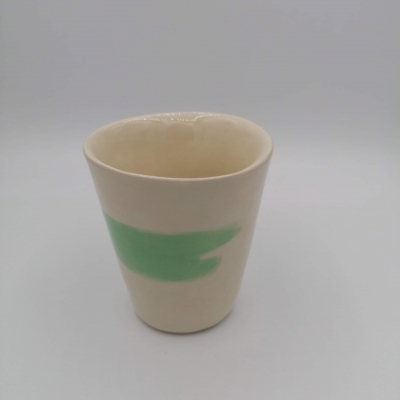 tasse en ceramique terre blanche, ligne jade tasse en céramique