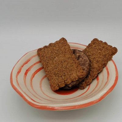 coupelle florale en terre grise ligne corail coupelle en céramique