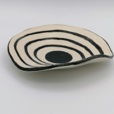 coupelle florale en céramique ligne noire coupelle en céramique