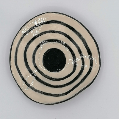 coupelle florale en céramique ligne noire coupelle en céramique