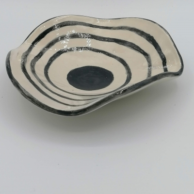 coupelle florale en céramique ligne grise coupelle en céramique