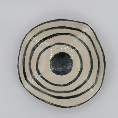 coupelle florale en céramique ligne grise coupelle en céramique