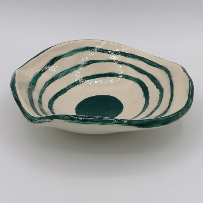 coupelle florale en céramique ligne bleu canard coupelle en céramique