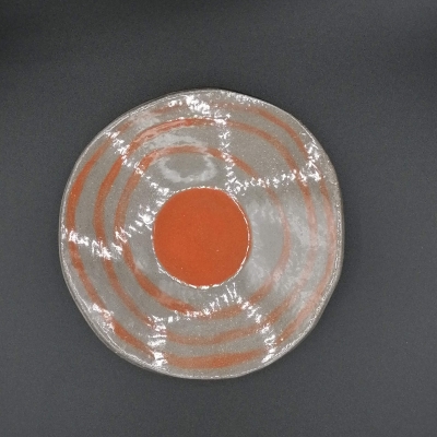 coupelle florale en terre grise ligne corail coupelle en céramique