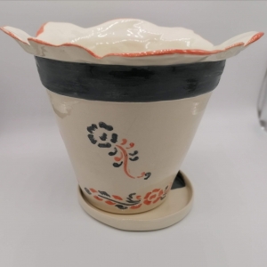 cache pot, céramique, terre lanche