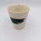 tasse en ceramique terre blanche, ligne vert canard tasse en céramique