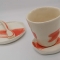 sous tasse en céramique ligne corail sous tasse en céramique
